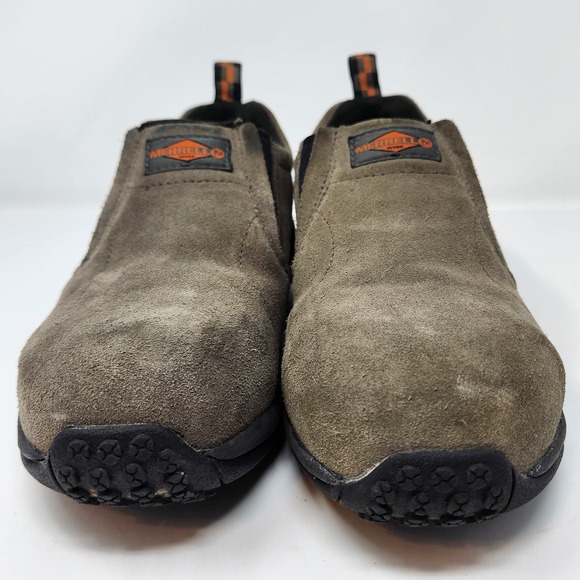 Merrell Men Jungle Moc Alloy Toe Work Shoes Brown Suede Size 7 M Slip On Comfort - Picture 5 of 11